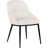 Kora Dining Chair in Frost White & Steel (Set of 2)